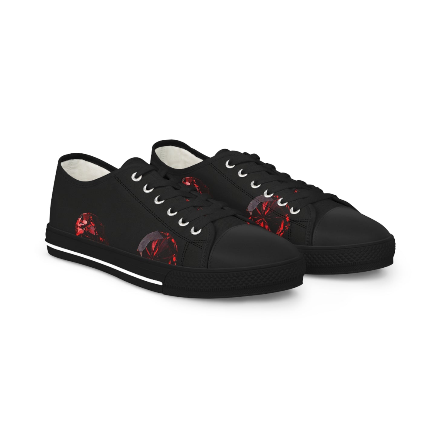 Men's Low Top Sneakers with Bold Red Design - Stylish Casual Footwear