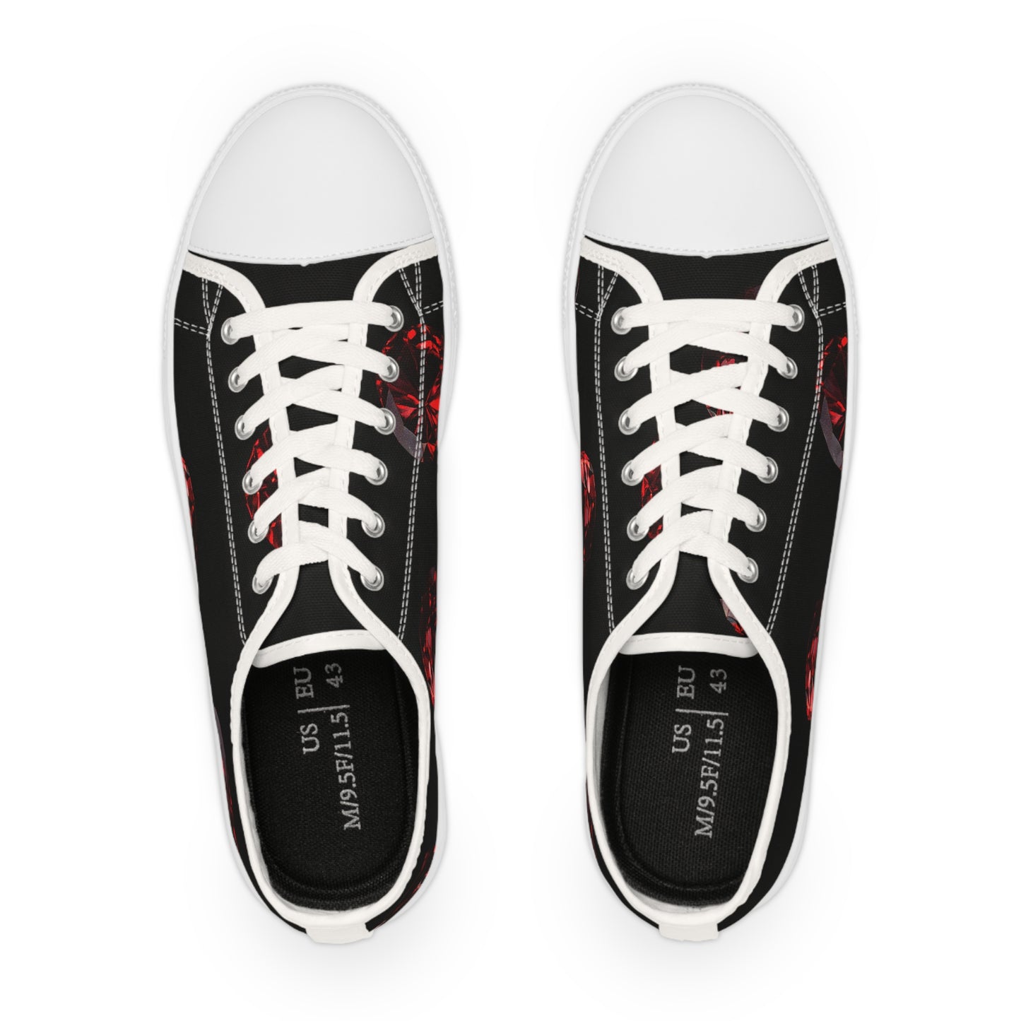 Men's Low Top Sneakers with Bold Red Design - Stylish Casual Footwear