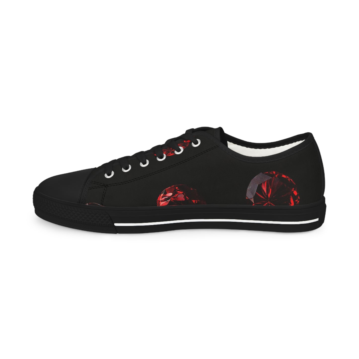 Men's Low Top Sneakers with Bold Red Design - Stylish Casual Footwear