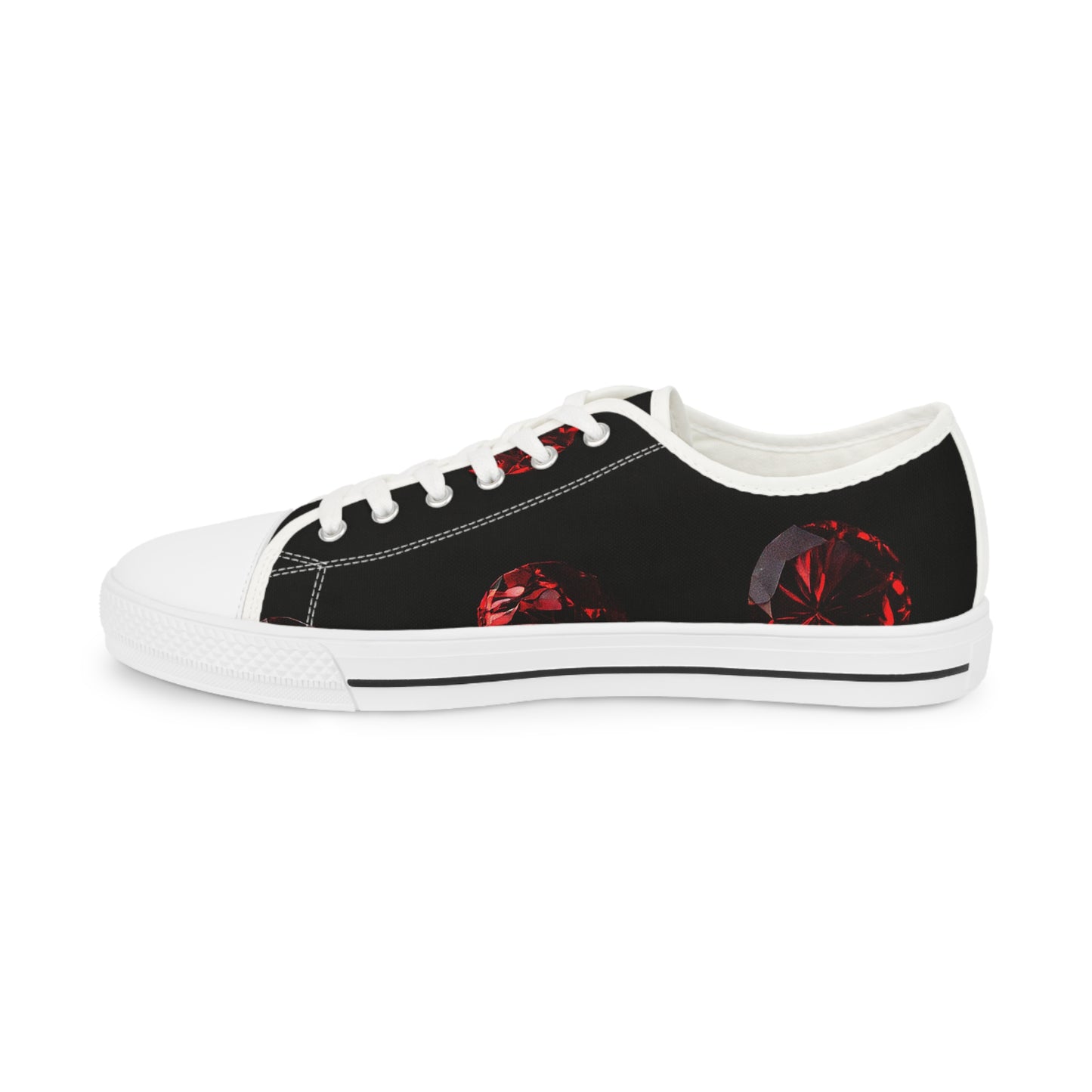 Men's Low Top Sneakers with Bold Red Design - Stylish Casual Footwear