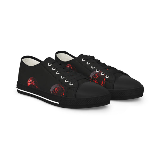 Men's Low Top Sneakers with Bold Red Design - Stylish Casual Footwear