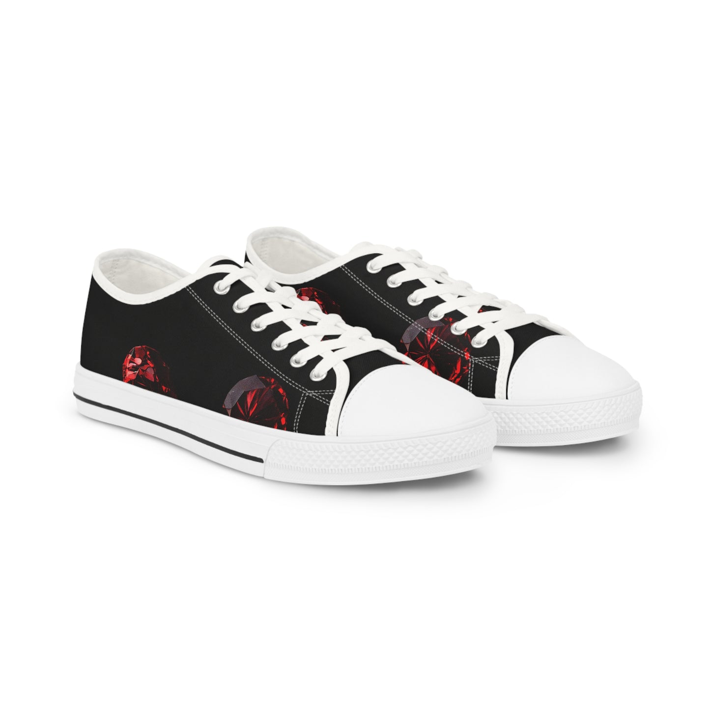Men's Low Top Sneakers with Bold Red Design - Stylish Casual Footwear